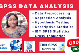 perform statistical and survey data analysis using IBM spss