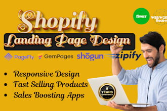 build shopify landing page, design one product store with pagefly, gempages