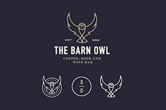 design hip industrial coffee shop bar music logo