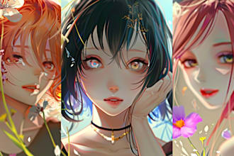 make an original anime portrait based on your style