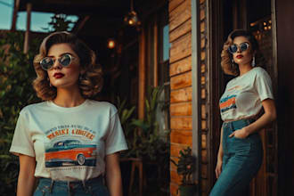 make retro vintage t shirt design and illustration