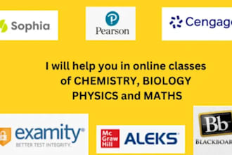 tutor of chemistry, physics, math and biology