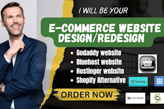 wordpress ecommerce website design godaddy hostinger bluehost siteground ionos