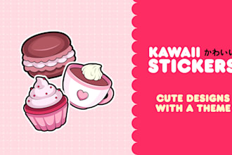 design kawaii stickers and decals for your business
