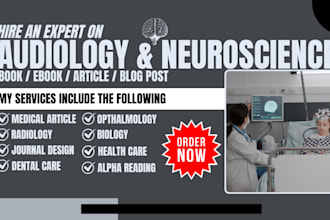 do audiology, neuroscience, health care ebook, medical writing, sociology, etsy