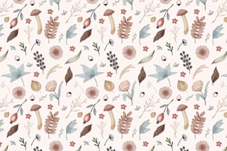 draw custom pattern design for fabric, textile or wallpaper