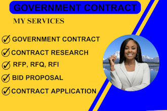 write winning bid proposal, rfp, rfq, rfi, grant proposal, government contract