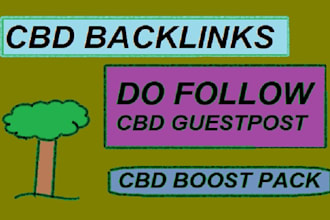 build cbd high da, dr do follow relevant backlinks