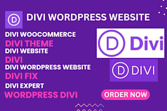 build wordpress woocommerce online store on divi or elementor commercial website