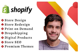 build shopify print on demand store or printful web store, one product store