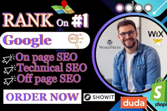 fix onpage technical SEO for wordpress, wix, shopify, showit, duda, odoo website