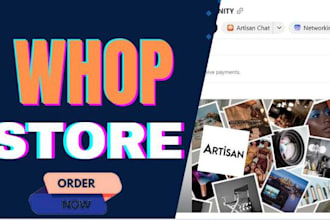 design a whop store professionally with discord integrate