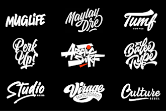 design custom hand lettering and typography logo