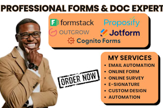 design online form survey on outgrow cognito form proposify jotform google form