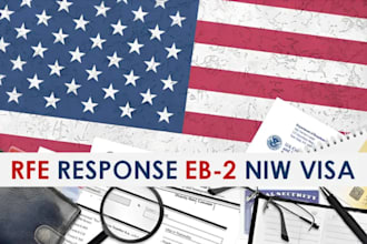 write rfe response for eb2 visa as per uscis rules and guidelines