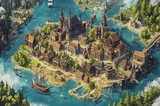 create an amazing world or regional custom fantasy map