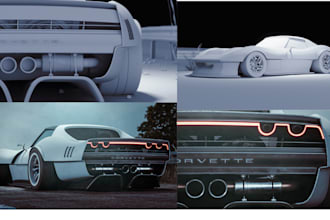 create custom stylized 3d car models for high quality renders