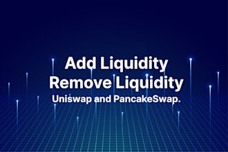 add or remove liquidity for your crypto project