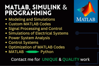 do matlab programming and simulink projects