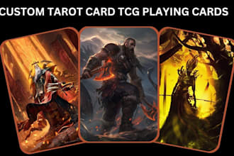 design custom card game art template board game tcg tarot card ccg playing cards