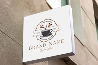 create a professional coffee shop logo design