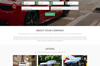 design car rental website car dealership car rental booking website