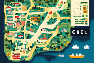 draw vector map in illustrator