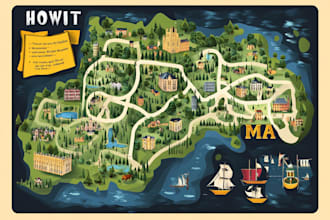 draw vector map in illustrator