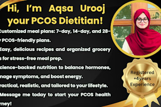 be nutritionist dietitian to make personalized pcos meal plan
