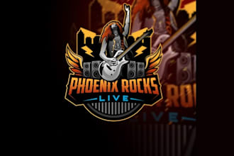 design wonderful rock band logo
