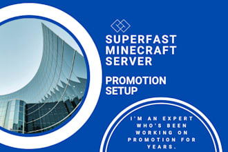 create superfast minecraft server promotion, ad to get active players