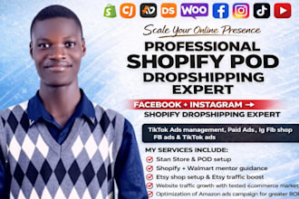 be your stan store pod shopify expert, shopify mentor, ecommerce consultant VA