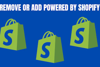 remove or add powered by from your shopify website footer