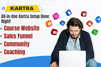 build and optimize kartra website, funnels, email automation, and more