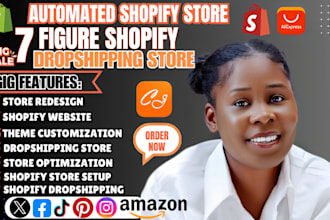 create 7 figure shopify dropshipping store, shopify website