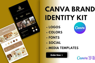do canva brand identity kit, brand style guide for business