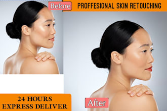 do high end photo retouching, skin retouching
