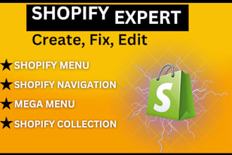 create add fix shopify mega menu shopify collection shopify page filters
