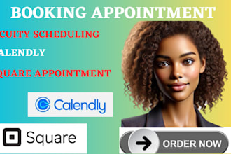 set up acuity scheduling, square, booking appointments, calendly