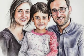 draw a wonderful family portrait