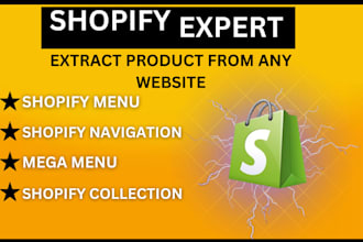 design shopify store, do copy or clone, scrape products and do listing