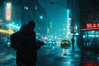 create a sci fi and cyberpunk futuristic city art