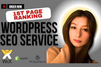 optimize wordpress shopify wix squarespace website seo for 1st page ranking