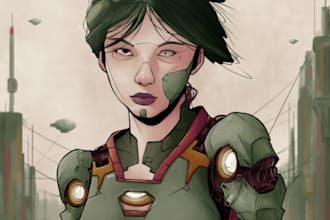 draw digital stylized portraits