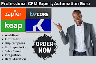 do zapier interface workflow kommo crm keap honeybook circle kvcore automations