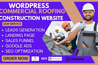 build a construction, handyman, roofing, plumbing, real estate, hvac website