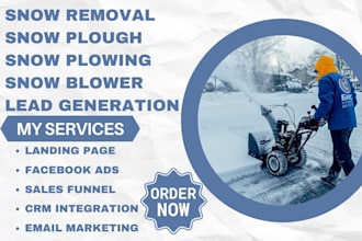 generate snow removal leads snow plough snow plowing snow blower cleaning leads