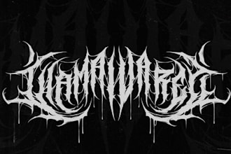 make awesome death metal, heavy metal, black metal font logo