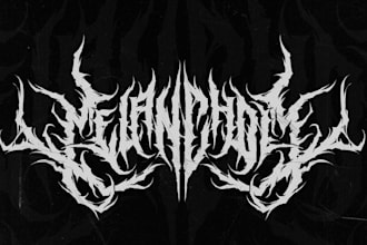 design a slamming death metal logo font
