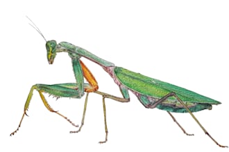 draw a detailed scientific illustration of an insect